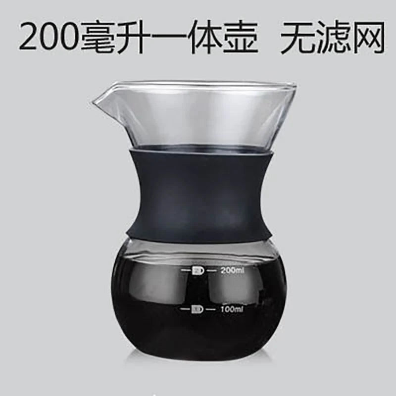 DecorBites™ Glass Coffee Maker with Stainless Steel Filter - Durable Coffeeware