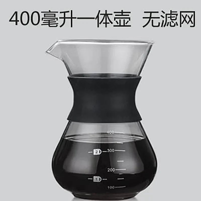 DecorBites™ Glass Coffee Maker with Stainless Steel Filter - Durable Coffeeware